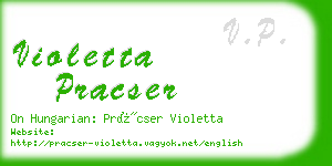 violetta pracser business card